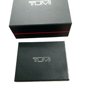 EMPTY TUMI Original Storage Gift Box, Black Set with Red Accent